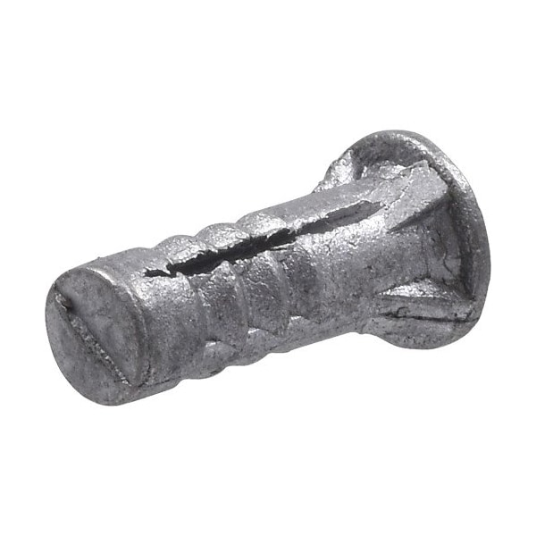 0.164 In. D X 1 In. L Lead Round Head Concrete Screw Anchor 3 Pk, 10PK